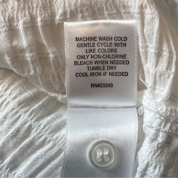 Happy Nature White Ruffled Sleeve Top Size XL - Picture 5 of 9